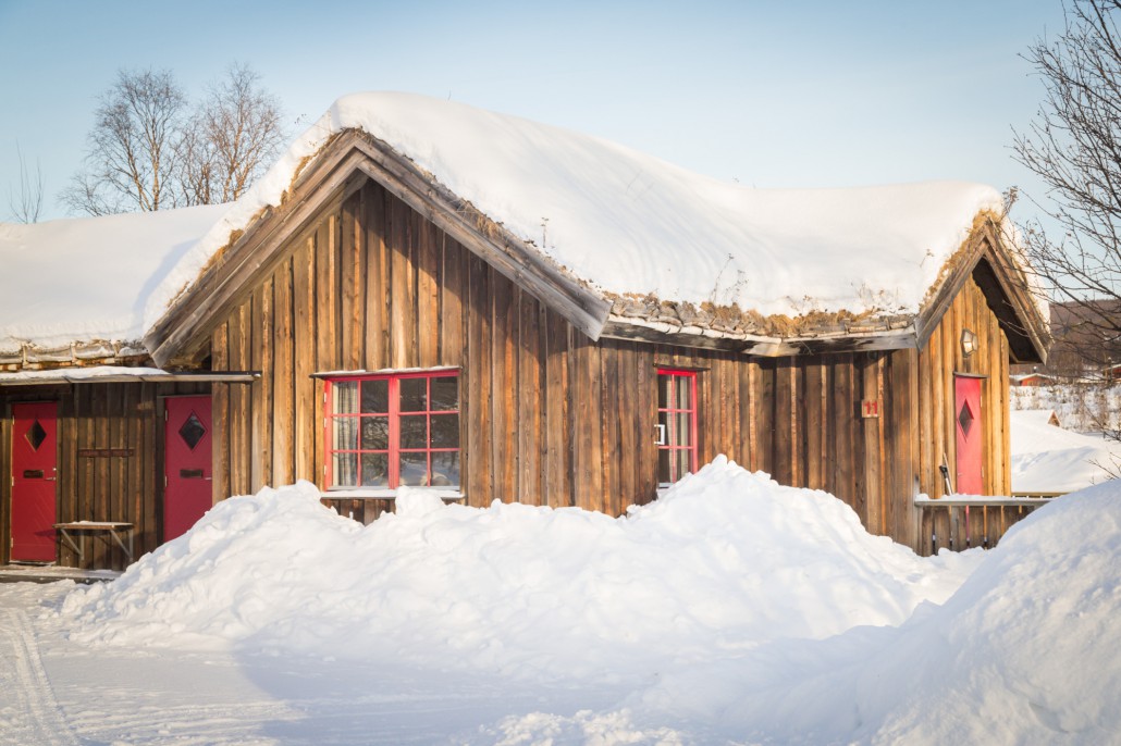 Lullen stuga 11 Exteriör vinter -9199